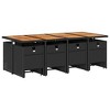 vidaXL Garden Dining Set Black and brown with cream cushions - 3 of 4
