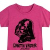 Girls' - Star Wars - Sketch Darth Vader Fitted Short Sleeve Graphic T-Shirt - 2 of 4