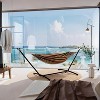 Indoor Outdoor Hanging Hammock Chair Breathable Cotton & Polyester Swing Seat with Carrying Bag for Ultimate Comfort - 2 of 4