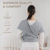 Comfy Cubs Baby Wrap Carrier - Soft & Secure Fit Cotton Blend for Newborn to Toddler - Adjustable, One Size Fits All Toddler Sling - 3 of 4
