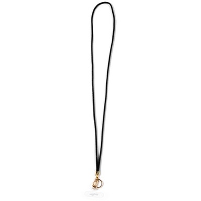 Pavilion Gift Company - Black Crossbody - Soft Gemmed Phone Lanyard - Cell Phone Accessories