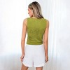 Women's Chic Sleeveless Textured Olive Top - Cupshe - 2 of 4