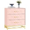 Dresser for Bedroom with 3 Drawer, Chest Storage Drawers for Closet,Modern Dressers Chest of Drawers with Metal Handles - 3 of 4