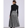 INSPIRE CHIC Women's Metallic Shiny Glitter Party High Waist Flared Plaeted Midi Skirt - 4 of 4
