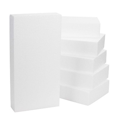 Foam Rectangle, Arts and Crafts Supplies (12 x 6 x 2 In, 6-Pack)