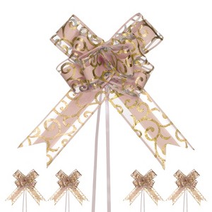 Unique Bargains Plastic Durable Glossy Multipurpose Ribbon Large Pull Bows 10 Pcs - 1 of 4