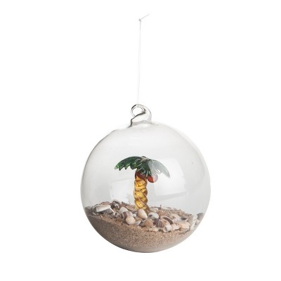  Gallerie II Sandy Palm Tree Globe Ornament 