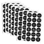 Talented Kitchen 144 Round 1.5" Spice Jar Labels Preprinted, Chalkboard Seasoning Spice Labels Stickers + Numbers for Kitchen Organization and Storage
