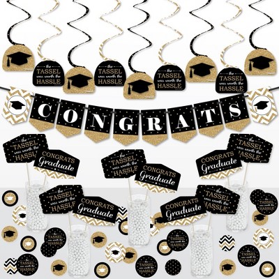 Big Dot Of Happiness Tassel Worth The Hassle - Gold - Graduation Party ...