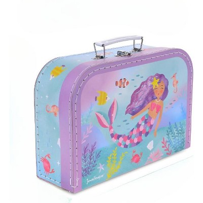 Mermaid Themed 15-Piece Purple Tin Tea Set with Carrying Case