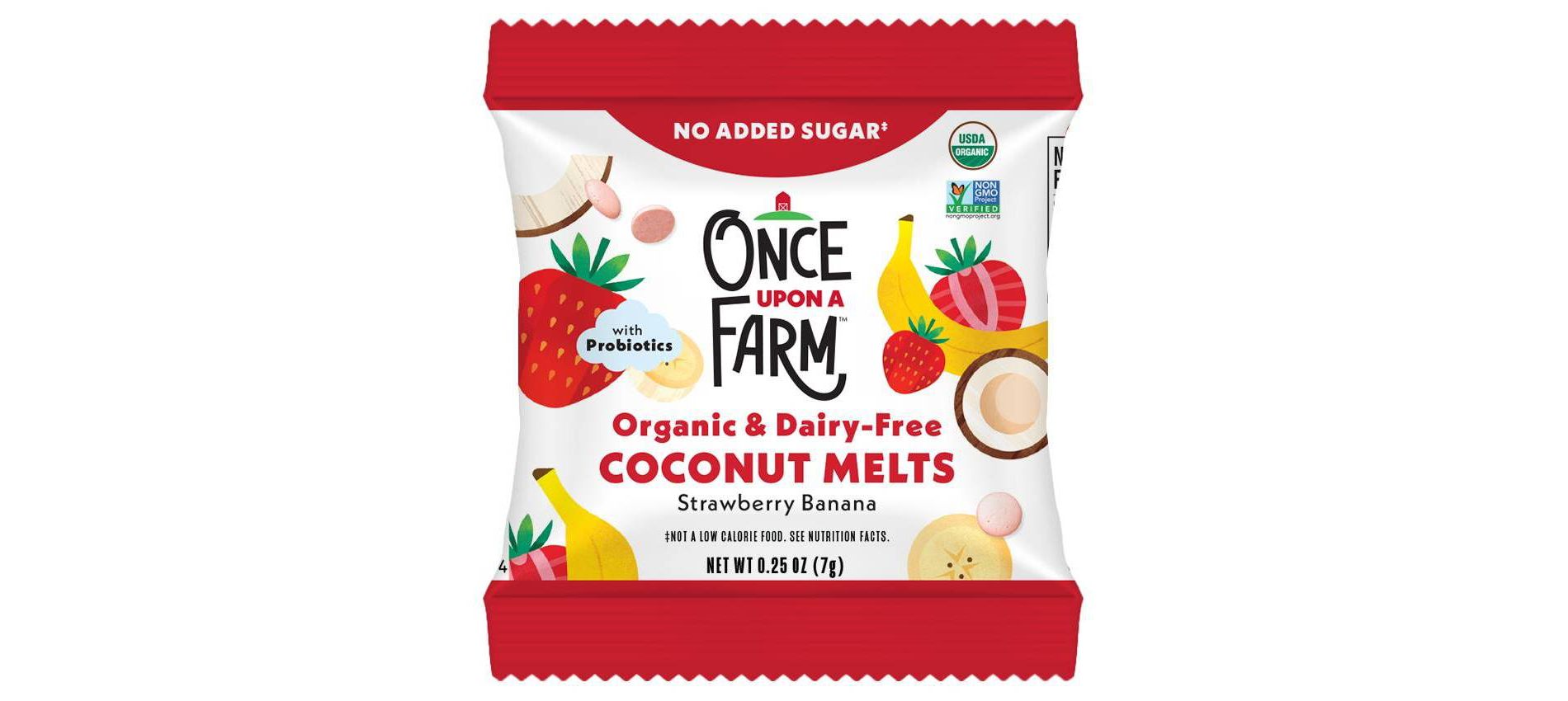 Once Upon a Farm Baby Snack - Strawberry Banana Single Serve - 0.25oz