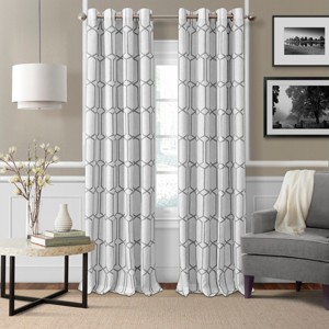 Elrene Kaiden Rustic Vogue Geometric Room Darkening Single Window Curtain Panel - Elrene Home Fashions - 1 of 4