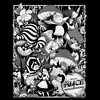 Men's Alice in Wonderland Grayscale Character Poster T-Shirt - image 2 of 4