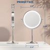 Vanity Mirror with Lights, Adjustable Height Double-Sided Makeup Mirror,1x/10x True HD Magnifying , 360° Rotation Vanity, Touch Control,Gift - 4 of 4