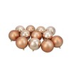 Northlight 12ct Almond Brown Shatterproof 2-Finish Christmas Ball Ornaments 4" (100mm) - 2 of 2