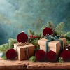 Every Day is Christmas Velvet 50ct 57cm/2.24" Christmas Ornaments, Shatterproof Christmas Tree Ornament Set, Flocking Ball Decorations - 4 of 4