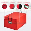 Hold N' Storage - Christmas Ornament Storage Container Box with Dividers - Stores up to 72-3" Ornaments with 3 Removable Trays with Separators - Red - 2 of 4