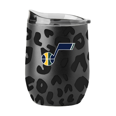 NBA Utah Jazz 16oz Leopard Powder Coat Curved Beverage Can - Black