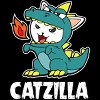 Junior's Design By Humans Catzilla Halloween Costume Dragon Monster Kitten Cats Lover By lenxeemyeu T-Shirt - 2 of 3