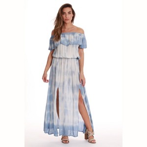 Riviera Sun Tie Dye Off Shoulder Maxi Sundress - 1 of 3
