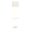 LumiSource Chloe Contemporary Shelf Floor Lamp with Marble Base Shelf and Linen Shade White (Includes LED Light Bulb) : Gold Neck, Round Glass Table - 2 of 4