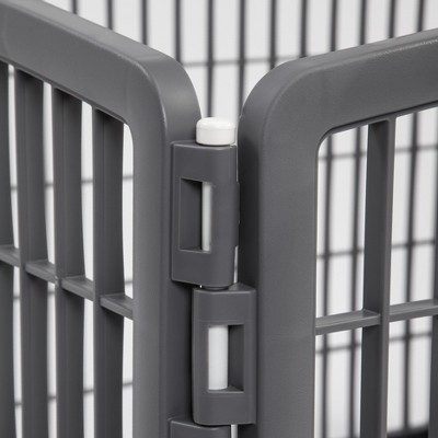Gray 24'' Heavy-Duty Plastic Pet Playpen