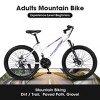 AENKYO 26-inch Mountain Bike for Adults/Teens, Dual Disc Brakes, 100mm Front Suspension - 21-Speed - White - 2 of 4