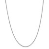 Black Bow Jewelry 2mm, 14k White Gold Solid Link Cable Chain Necklace - 3 of 4