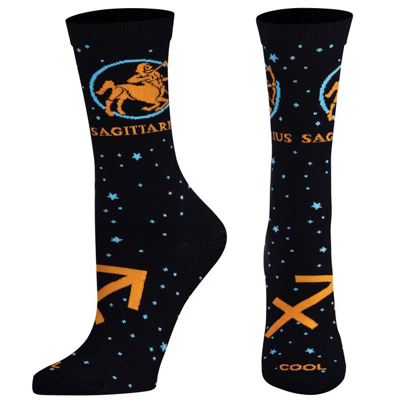 Cool Socks, Zodiac Sign Fun Astrology Gifts for Women, Crew Length, Adult, 2 of 6