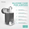iHome AirPods Case Cover for AirPods Gen 1 & 2, Soft Touch Silicone, Shock Resistant, Easy Installation, Grey - 2 of 4