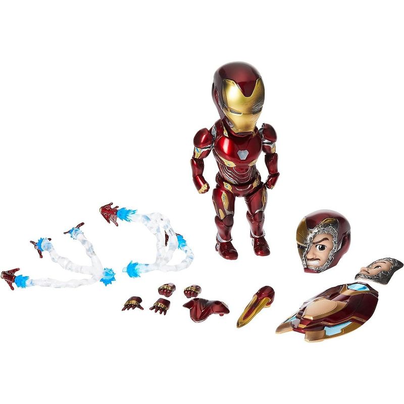 Beast Kingdom Co. Marvel Avengers Egg Attack Action Figure | Iron Man Mark 50 Battle Damaged, 1 of 4