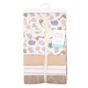 Hudson Baby Cotton Flannel Receiving Blankets 4-Pack, Safari Friends , One Size - 2 of 4