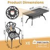 (7-PC)Premium Black Cast Aluminum Patio Set - Weather-Resistant Outdoor Table & Chairs with Beige Cushions, Umbrella Hole Included - 4 of 4