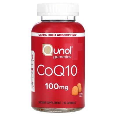 Qunol CoQ10 Gummies, Qunol CoQ10 100mg, Delicious Gummy Supplements, Coenzyme Q10 Helps Support Heart Health, Vegan, Gluten Free, Ultra High