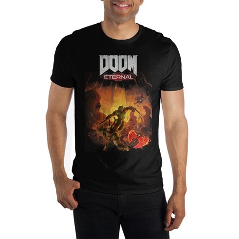 Doom Eternal Video Game Mens Black Short Sleeve Graphic Tee-Small