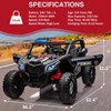 2-Seater 24V Ride-On UTV – Powerful 4WD Electric Car for Kids with Remote Control, Shock Absorbers, Leather Seats, Music & Lights - 3 of 4