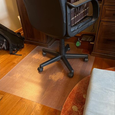 36x42 Glass Heavy Duty Chair Mat For Hard Floors & Carpets Rectangular  Clear - Floortex : Target