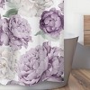 Sweet Jojo Designs Girl Shower Curtain 72in.x72in. Peony Floral Garden Lavender Purple and Ivory - 3 of 4