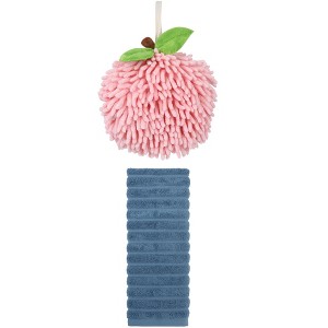 REGALWOVEN Absorbent Quick Drying Solid Decorative Hand Towels for Bathroom 14" x 30"/6" x 6" 2 Pcs - 1 of 4