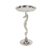 Coastal Aluminum Pedestal Accent Table Silver - Olivia & May - 3 of 4