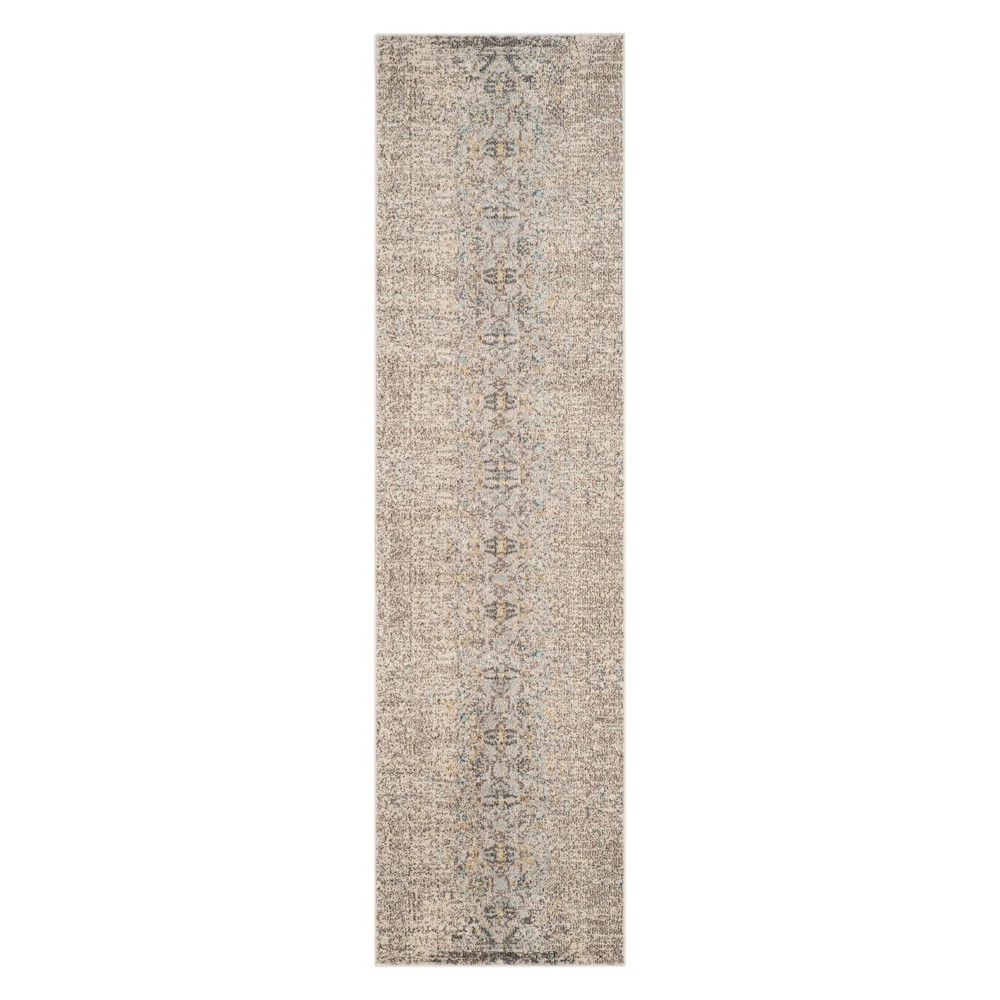 2'2inx14' Runner Medallion Gray - Safavieh