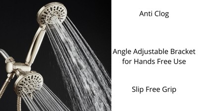 Oil Rubbed Bronze Dual Shower Head with Handheld and Pulse Mist