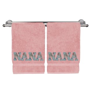 BC BARE COTTON Monogrammed Hand Towels, Personalized Gift, Set of 2 - Embroidered Writing with GAGA - 1 of 4