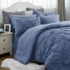 Cozy Comfort by Bedsure | Solid Diamond Pintuck 7pcs 80gsm Queen Size Peyote Bedding Set Comforter Set - 2 of 4