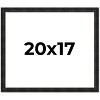 PosterPalooza | 20x17 Thin Barnwood Picture Frame, UV Acrylic, 2 Finishes - Grey and Black - 2 of 4