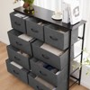 Fontoi Dressers, Tall Dresser with Wood Top, Storage Tower for Bedroom Entryway Hallway, Gray, 11.8"*39.37"*39.37" - 3 of 4