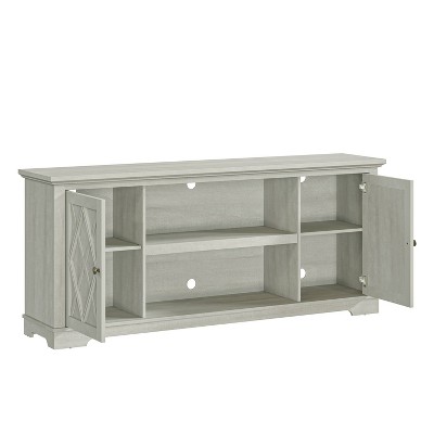 Off White 70" Farmhouse TV Stand with Cabinets