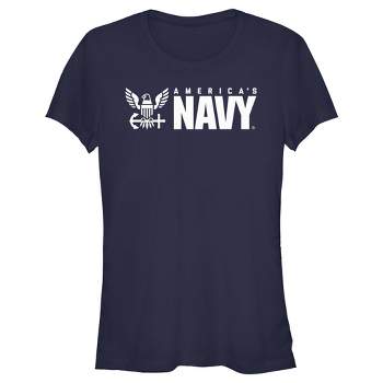 Juniors Womens United States Navy America's Eagle Logo T-Shirt