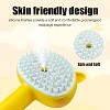 BABYYER 4-in-1 Pet Steam Brush With Handle for Longhair & Shorthair Cats & Dogs - Rubber Spray Brush With Release Button, Dog Comb and Cleaner - 4 of 4