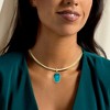 Ross-Simons Italian Tagliamonte Blue Venetian Glass Flora Enhancer Pendant in 18kt Gold Over Sterling Size 1.50 - 2 of 3